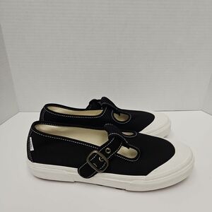 Vans Black Canvas Sneakers with White Soles